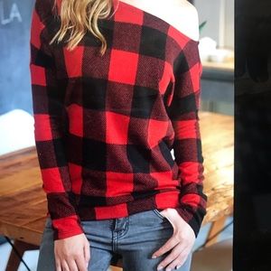 Red Buffalo Plaid Top